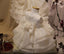 Ivory Satin Sleeveless Cute Flower Girl Dresses With Bow, Cute Little Girl Dresses, FGY0141