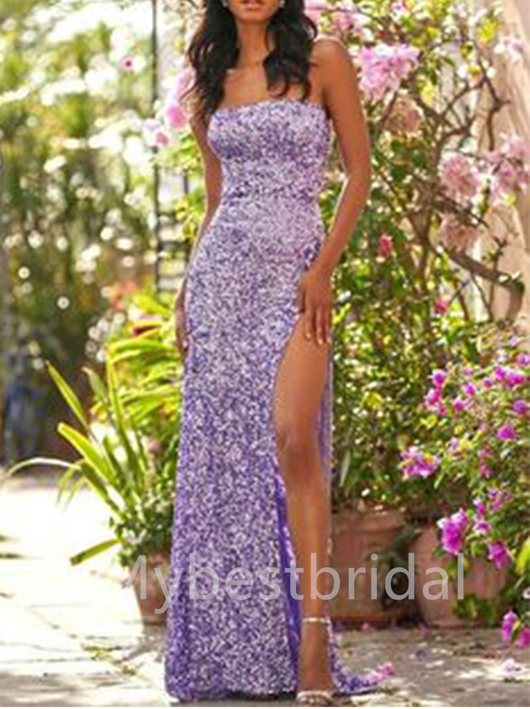 Sexy Sleeveless Side slit Mermaid Prom Dresses , PDS0399