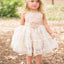 Cute Blush Lace Flower Girl Dress With Handmade Flower,Cheap Flower Girl Dresses,FGY0192