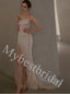 Sexy Strapless Sleeveless Side slit Sheath Long Prom Dress,PDS1060