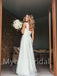 Simple Sweetheart Spaghetti straps A-Line Wedding Dresses, WDY0193