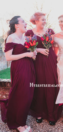 Newest Mermaid Off-shoulder Floor-length Long Bridesmaid Dresses, BDS0149