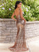 Simple Square Side slit Sleeveless Mermaid Prom Dresses , PDS0334
