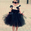Cool Black Tulle Little Girl Dresses, Affordable Flower Girl Dresses, Little Black Dress, FGY0110