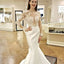Gorgeous Mermaid White Lace Wedding Dress, long sleeve wedding gown with back detail ,WDY0149
