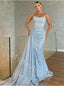 Elegant Strapless Sleeveless Mermaid Prom Dresses,PDS0972