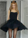 A-Line Square Neck Red Tulle Short Homecoming Dresses ,Short Prom Dresses,BDY0318
