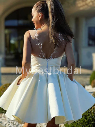 Sexy Deep v-neck Short  Homecoming Dresses, HDS0081