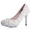Popular Handmade Pearls Rhinestone Pointed Toe Crystal Wedding Shoes, SY0128