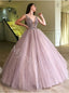Elegant V-neck Sleeveless A-line Prom Dresses,PDS0919