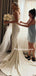 Charming Spaghetti Strap Sleeveless Mermaid Long Wedding Dresses, WDS0076