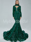 Elegant V-neck Long sleeves Mermaid Prom Dresses, PDS0511
