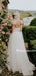 Newest Short Sleeve A-line Lace Tulle Simple Long Wedding Dresses, WDS0078