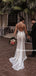 Popular V-neck Long Cheap Mermaid Open Back Wedding Dresses, TYP0019