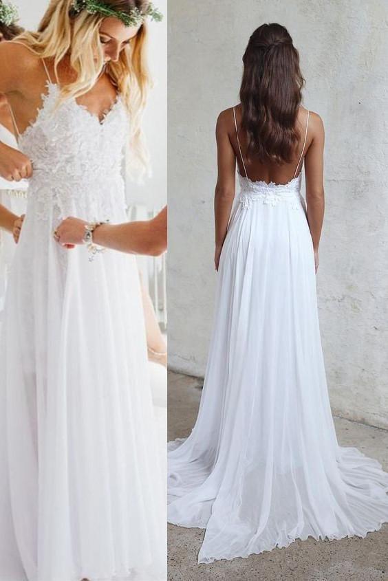 Sexy Backless Unique Casual Cheap Beach Wedding Dresses, WDY0180 mybestbridal Sexy Backless Unique Casual Cheap Beach Wedding Dresses, WDY0180 mybestbridal