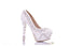 Fashion Handmade High Heels Round Toe Pearls Crystal Wedding Shoes, SY0104