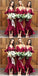 Mermaid Cold Shoulder Burgundy Bridesmaid Dress with Ruffles,Cheap Bridesmaid Dresses,WGY0342