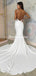 Mermaid Spaghetti Strap Open Back Cheap Long Wedding Dresses, WDS0067