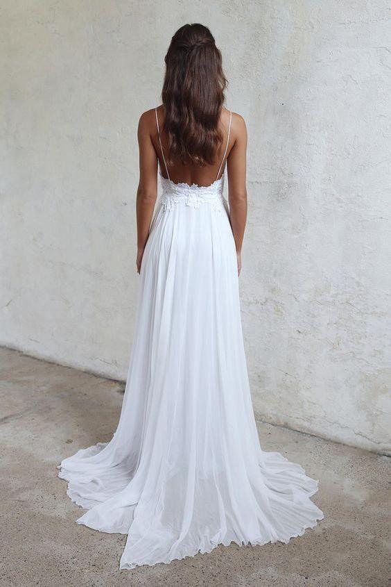Sexy Backless Unique Casual Cheap Beach Wedding Dresses, WDY0180 mybestbridal Sexy Backless Unique Casual Cheap Beach Wedding Dresses, WDY0180 mybestbridal