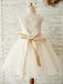A-line Ivory Tulle Flower Girl Dresses With Lace Applique,Cheap Flower Girl Dresses,FGY0188