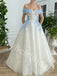 Elegant Off shoulder Sleeveless A-line Long Prom Dress,PDS1073