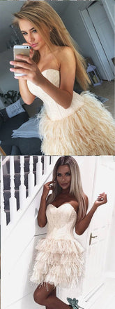 Sheath Sweetheart Pearl Pink Lace Homecoming Dress,Short Prom Dresses,BDY0324