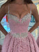 Elegant Spaghetti straps Sweetheart A-line Prom Dresses,PDS0773