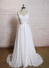Backless V Neck Lace Straps Simple Cheap Beach Wedding Dresses, WDY0193