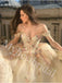 Elegant Off shoulder V-neck A-line Long Prom Dress,PDS1076