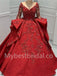 Elegant V-neck Long sleeves Ball gown Prom Dresses, PDS0536