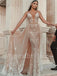 Elegant V-neck  Sleeveless A-line tulle Wedding Dresses, WDY0279