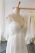 Cap Sleeve V Neck Casual Simple Beach Wedding Dresses, WDY0195