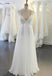 Cap Sleeve V Neck Casual Simple Beach Wedding Dresses, WDY0195