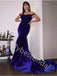 Sexy Off shoulder Sleeveless Mermaid Prom Dresses,PDS0763