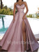 Elegant Sweetheart Side slit A-line Prom Dresses , PDS0416
