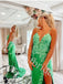 Sexy V-neck Sleeveless Side slit Mermaid Long Prom Dress,PDS1030