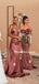 Mismatched Mermaid Soft Satin Simple Long Bridesmaid Dresses, BDS0161