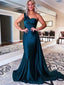 Charming One-shoulder Mermaid Soft Satin Simple Long Prom Dresses, PDS0224
