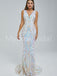 Elegant V-neck Sleeveless Mermaid Prom Dresses, PDS0508