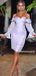 Mermaid Sweetheart Long Sleeve Short Homecoming Dresses, HDS0056