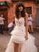 A-line Backless Brush Train Tulle Long Wedding Dresses, Cheap Wedding Dresses, WDY0165