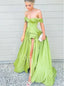 Sexy Sweetheart Off shoulder Side slit A-line Prom Dresses,PDS0762