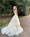 Elegant V-neck Sleeveless A-line Long Prom Dress,PDS1034