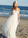 Off Shoulder Unique Casual Cheap Beach Wedding Dresses,WDY0181