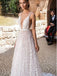 A-Line Spaghetti Straps White Tulle Evening Dresses ,Cheap Prom Dresses,PDY0577