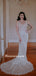 Spaghetti Strap Mermaid V-neck Charming Long Wedding Dresses, WDS0068