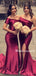 Newest One-shoulder Side Slit Mermaid Long Cheap Bridesmaid Dresses, BDS0138