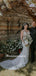 Spaghetti Strap Mermaid V-neck Charming Long Wedding Dresses, WDS0068