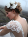 Sexy Backless Cap Sleeve V Neck A-line Chiffon Beach Wedding Dresses Online, WDY0220