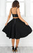 Simple Two Pieces Black Short Homecoming Dresses 2018, BDY0316